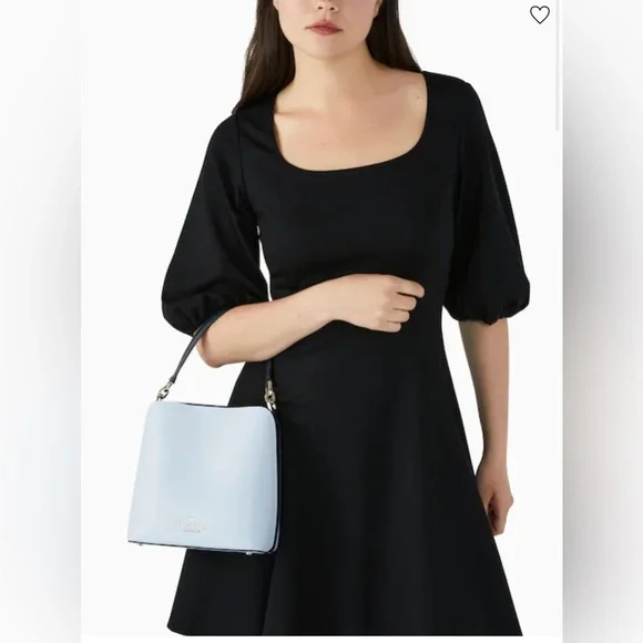 Kate Spade Darcy Small Bucket Shoulder Bag Pale Hydrangia Multi - Picture 13 of 16